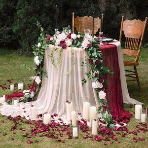 9ft Sweetheart table runner Ling's Moments